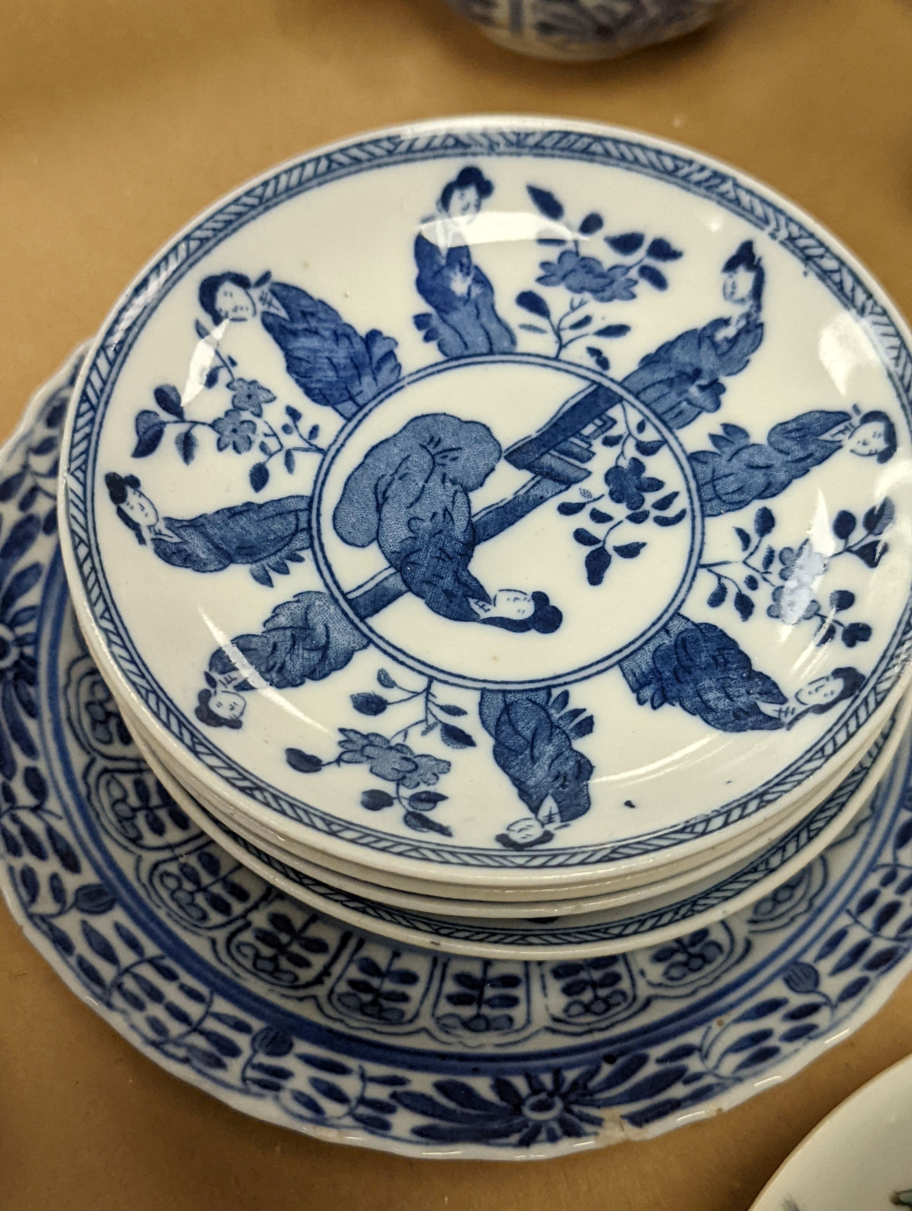 A group of Chinese porcelain teabowls and saucers, 18th-20th century